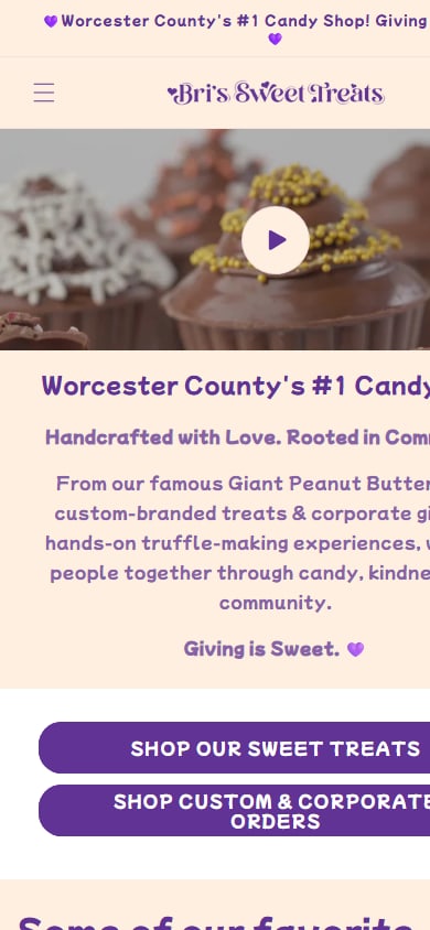 Bri's Sweet Treats on a phone